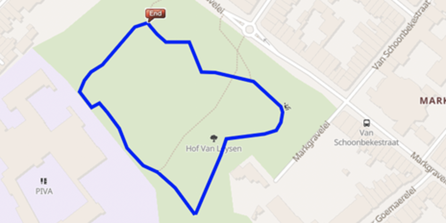 pop-up loopparcours Hof van Leysen